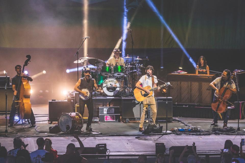 The Avett Brothers perform at the Outlaw Music Festival on Sunday, Aug. 6, at the PNC Bank Arts Center in Holmdel.