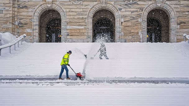 PHOTO: FILE - Crews worked to clear the front steps of the Minnesota State Capitol, Jan. 4, 2023 St. Paul, Minn. (Star Tribune via Getty Images, FILE)