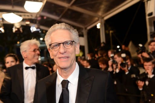 Canadian director David Cronenberg at the screening of "Antiviral" directed by his son Brandon at the 65th Cannes film festival on May 19. Brandon fought the film bug for a long time before deciding to walk in his father's footsteps, the Canadian told AFP