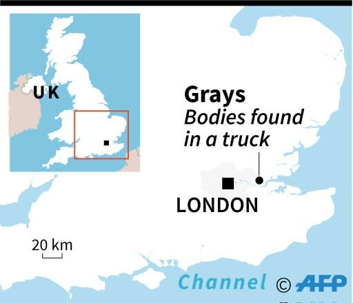 Police were called in the early hours of Wednesday morning after ambulance crews found the 39 bodies in the truck