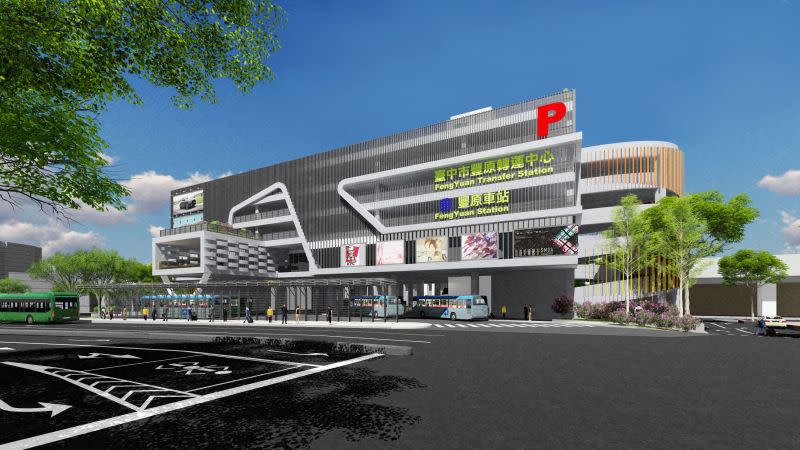 ▲台中市豐原區豐原轉運中心3D模擬圖。(圖／交通局提供2020.12.26)