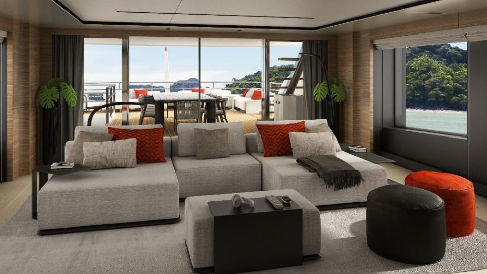 CRN 142 is a 171-foot Motoryacht that will be launched this spring. The company revealed new interiors