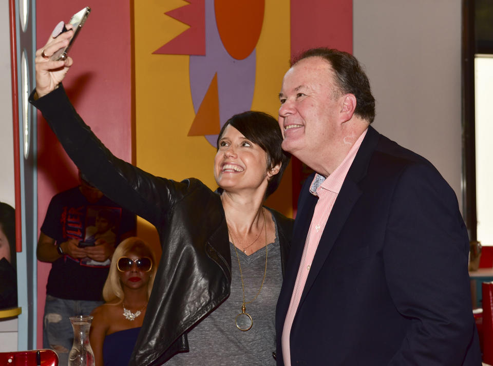 Leanna Creel and Dennis Haskins at Saved by the Max pop-up (Rodin Eckenroth / Getty Images)