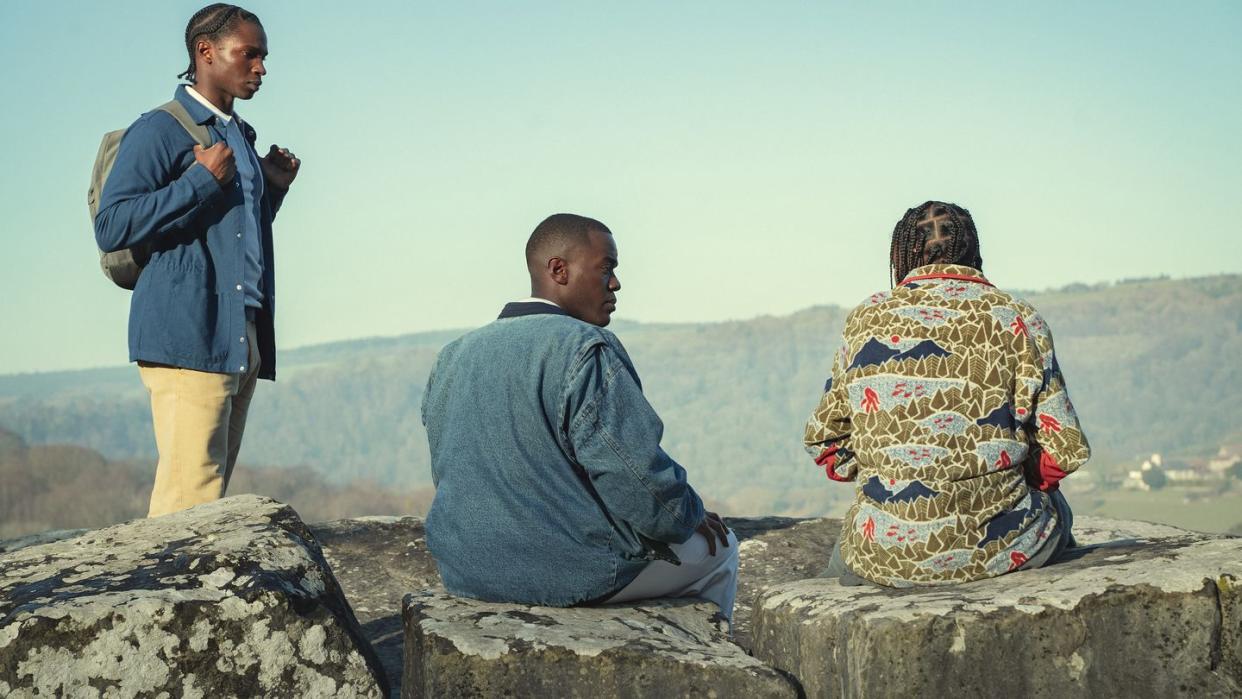 sex education season 4 l to r kedar williams stirling as jackson, ncuti gatwa as eric, dua saleh as cal in sex education season 4 cr samuel taylornetflix