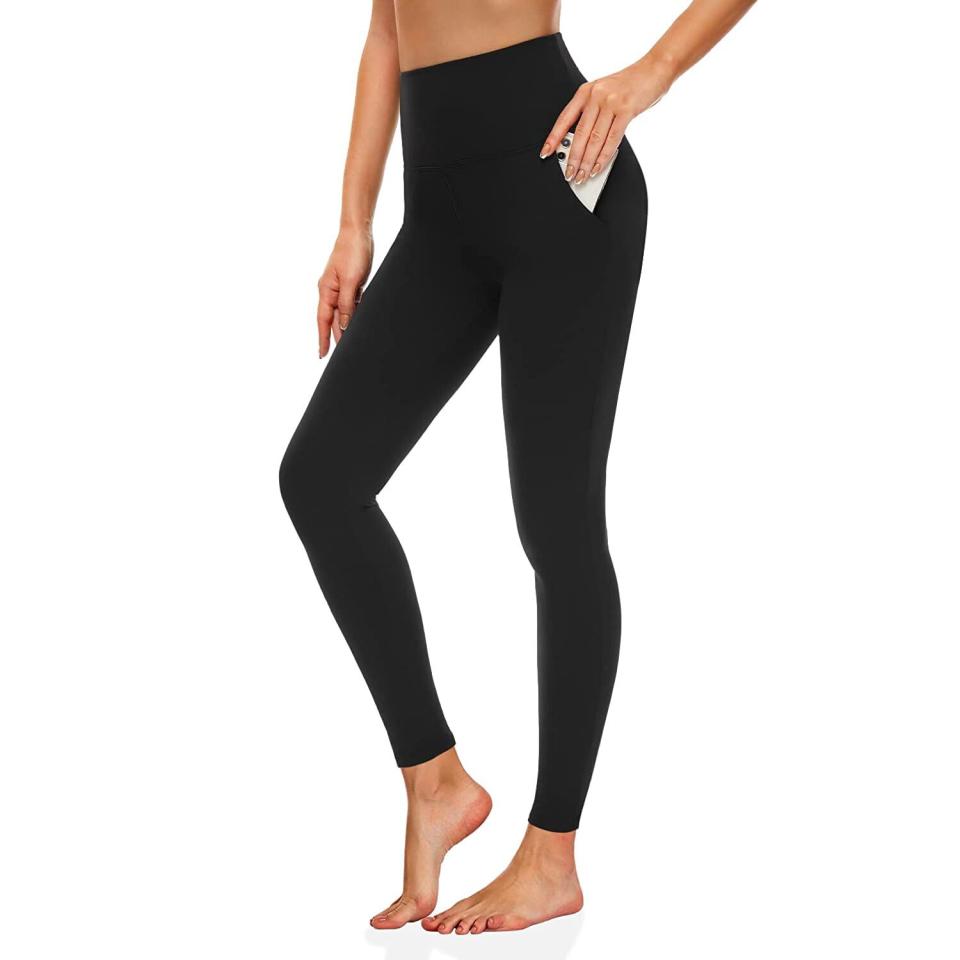 MOREFEEL Leggings with Pockets for Women, High Waisted Tummy Control