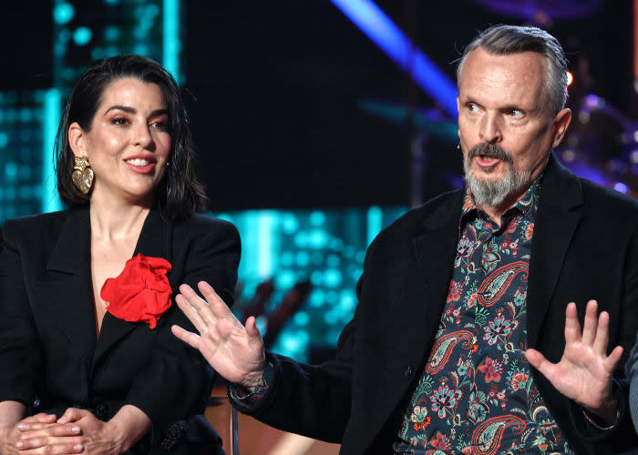 Ruth Lorenzo y Miguel Bosé en la rueda de prensa de Cover Night