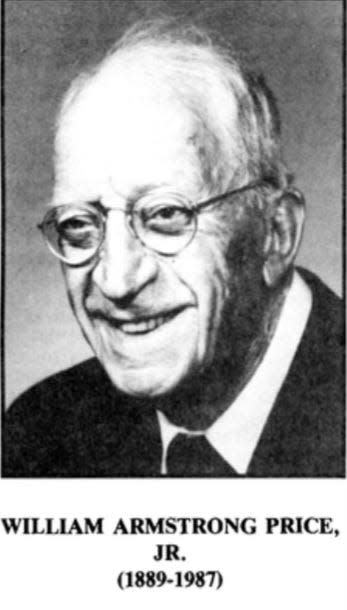 Dr. William Armstrong Price Jr. taught at Texas A&M University, the University of Texas Marine Science Institute at Port Aransas, and Texas A&I University at Kingsville.