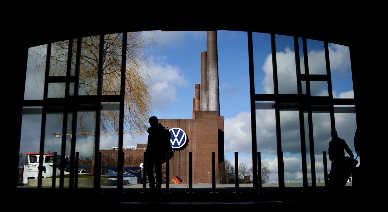 The power plant at the headquarters of German car maker Volkswagen (VW) is pictured in Wolfsburg on February 28, 2020. - An important chapter in Volkswagen's years-long "dieselgate" emissions cheating saga was set to close on February 28, 2020, as the German car giant agreed an 830 million-euro compensation deal with domestic consumer groups. "We and the Federation of German Consumer Organisations (VZBV) have achieved a fair and verifiable settlement solution," VW board member Hiltrud Werner said. (Photo by Ronny Hartmann / AFP) (Photo by RONNY HARTMANN/AFP via Getty Images)