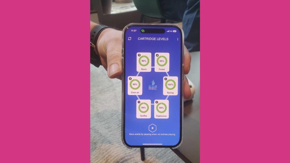 GameScent app on smartphone