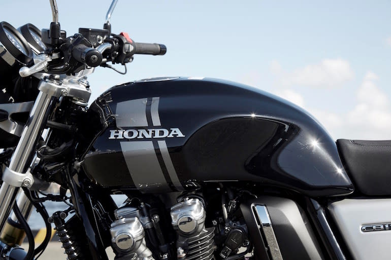 Honda takes great pride in the CB1100 RS's seamless tank.