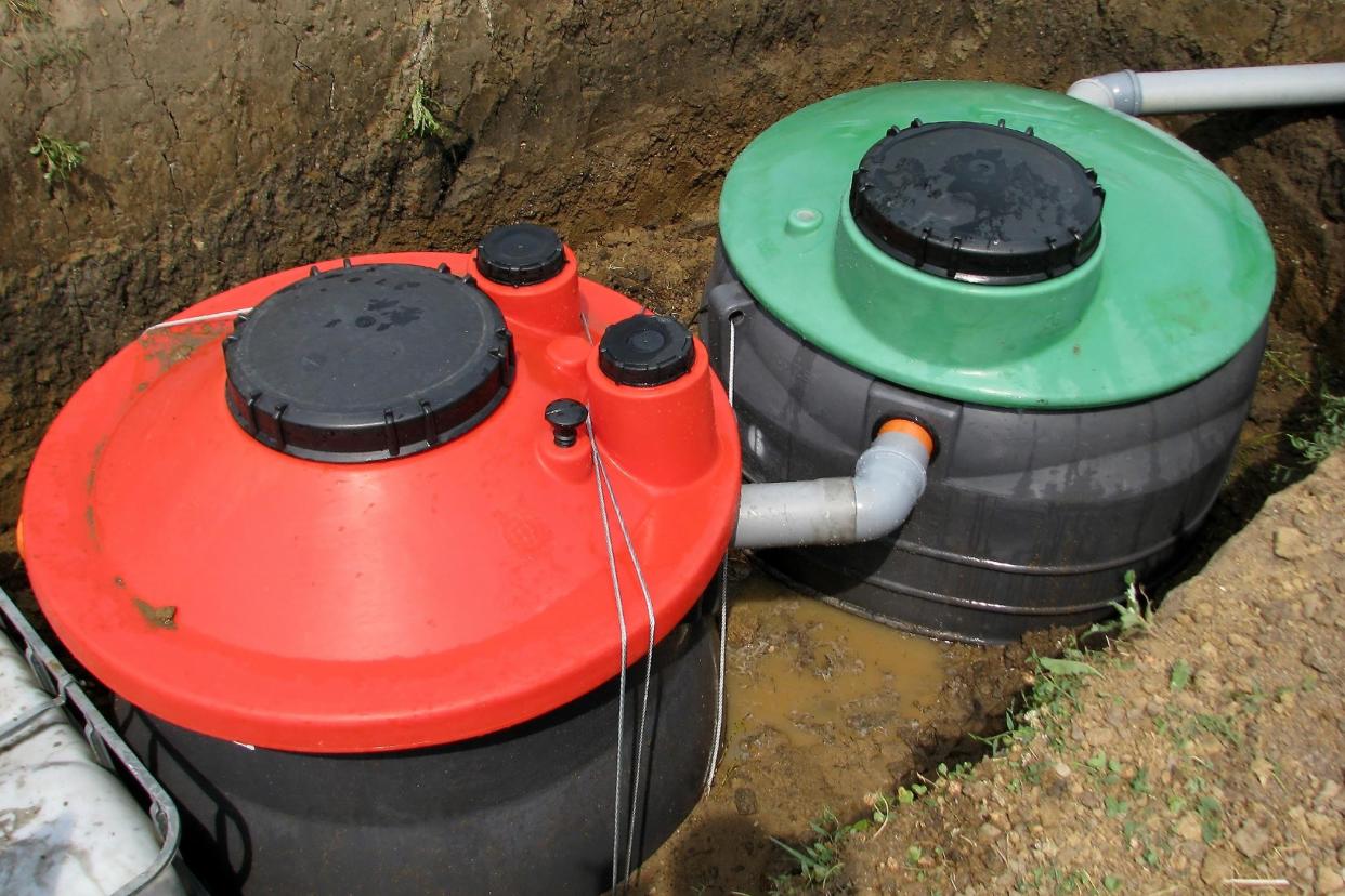 septic system installation in rural area