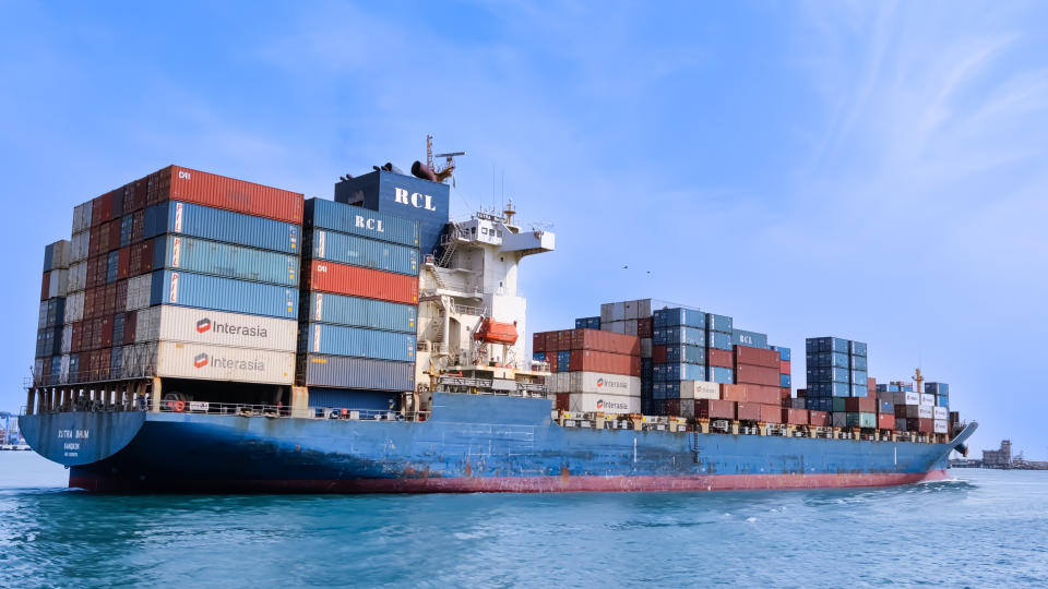 A containership departs the Port of Chennai, India. (Photo: NiAk Stock/ Shutterstock)