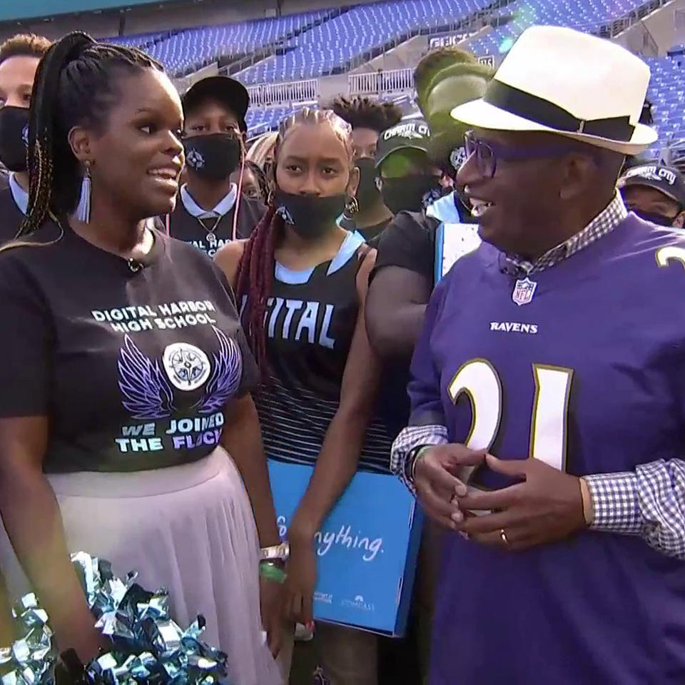 TODAY's Al Roker had a big surprise in store for the principal of Baltimore's Digital Harbor High, Taiisha Swinton-Buck. (TODAY)