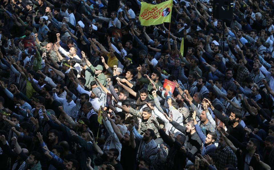 Friday prayer led by Iranian leader Ali Khamenei at Imam Khomeini Musalla Mosque in Tehran