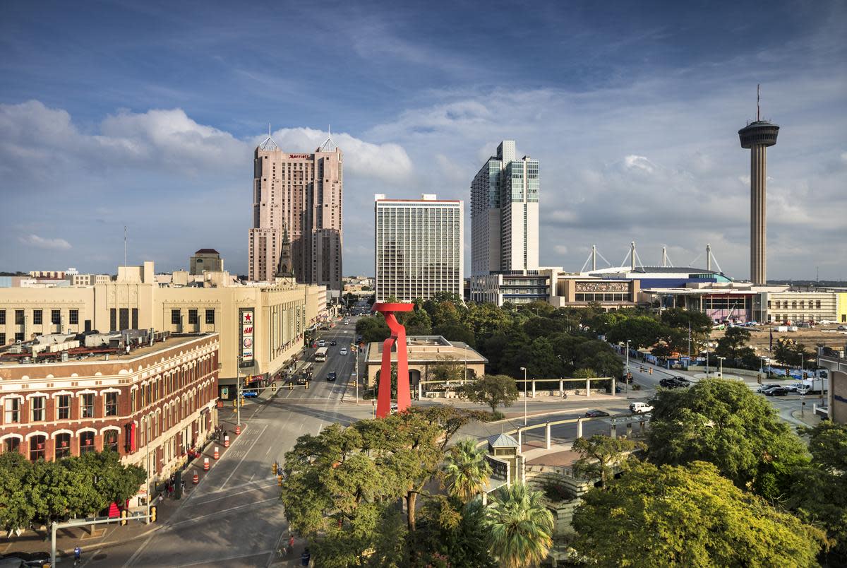 Skyline view of downtown San Antonio.
