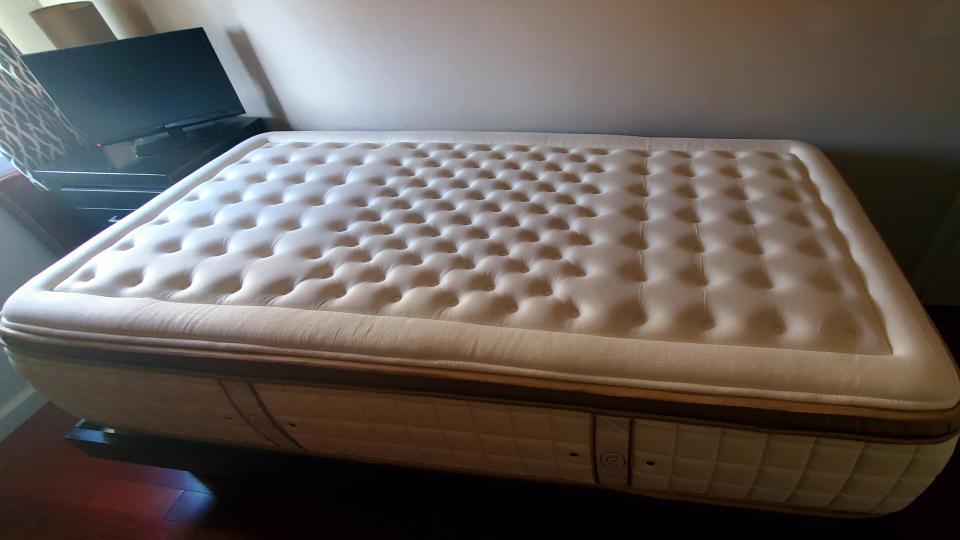 Cloverlane Mattress on a platform bed frame just after delivery