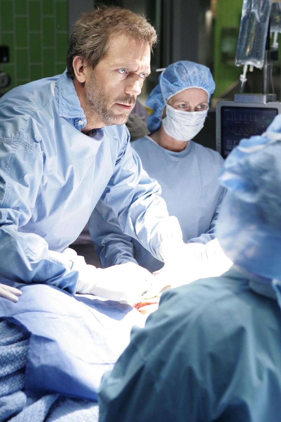 In this image released by Fox, Hugh Laurie portrays Dr. Gregory House in a scene from "House, M.D." The Fox medical drama concludes its eight-season run on Monday, May 21, 2012, with a finale at 9 p.m. EDT, preceded by a one-hour retrospective. (AP Photo/Fox, Chris Haston)