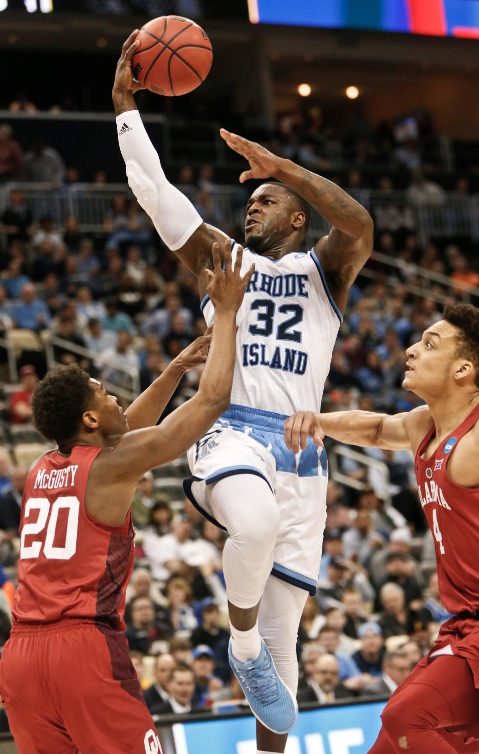 URI's Jared Terrell was one of the alumni players who had agreed to play for The Rhody Way.