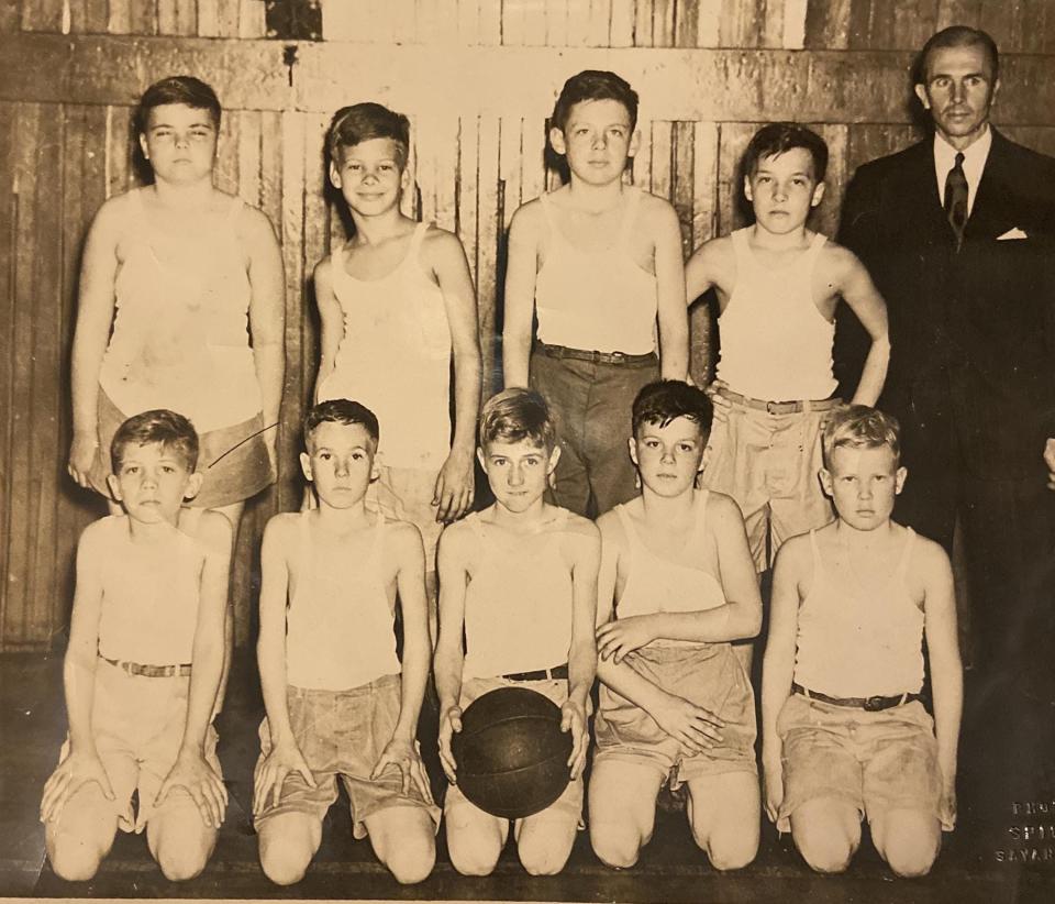 The first Panthers team, circa early 1940s. Sonny Seiler is standing at top right next to Coach Tom Moore. Help identify Panther athletes from the 1950s and 1960s. Look at the photo gallery with this column at savannahnow.com/accent/columnists.  [Courtesy of Sonny Seiler]