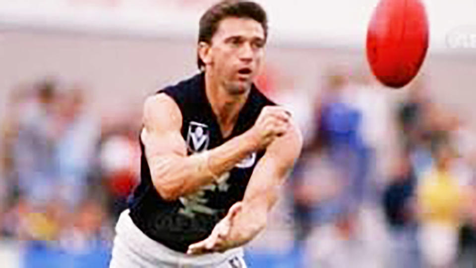 Mark Naley, pictured here playing for Carlton in the 1980s.