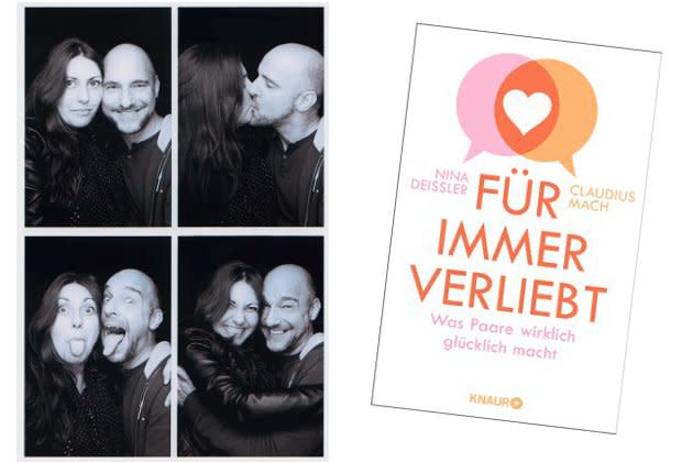 Nina Deißler, Claudius Mach und ihr gemeinsames Buch (Fotos: Privat, Knaur-Verlag)