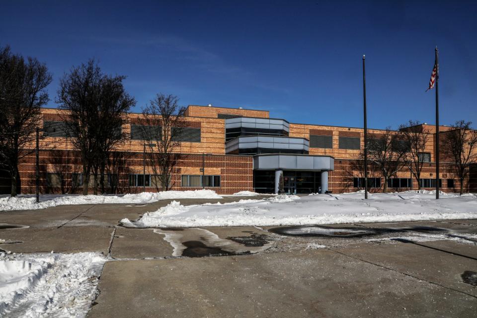 The William Dickerson detention facility on Feb. 5. It sits on the border of Detroit and Hamtramck.