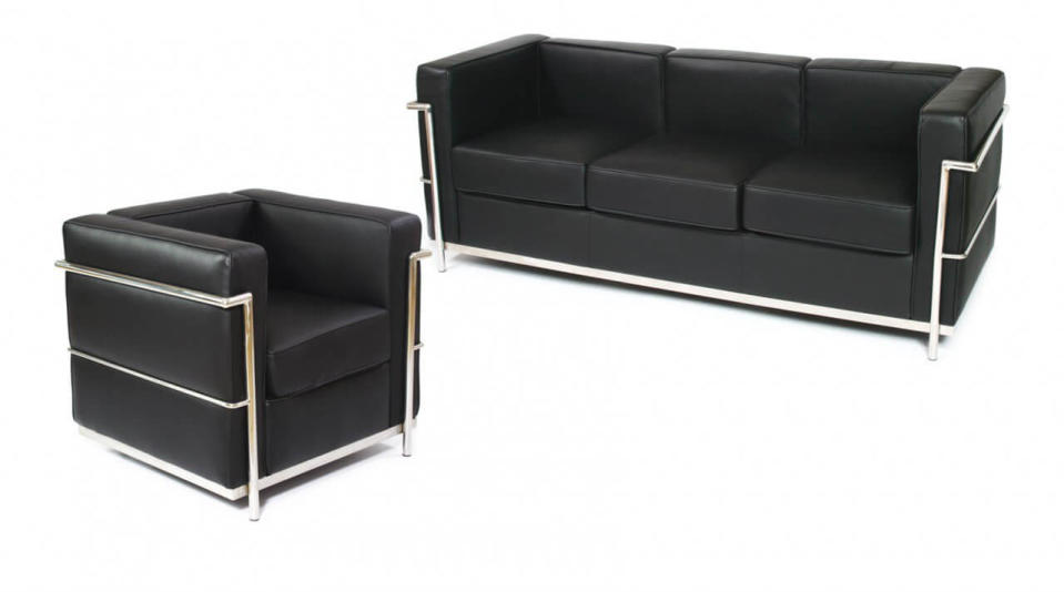 Le Corbusier (replica) 3–Seater Sofa ($649) from Comfort Designer Furniture. 