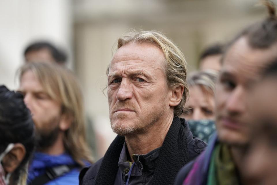 Jerome Flynn during the Extinction Rebellion protest (PA)