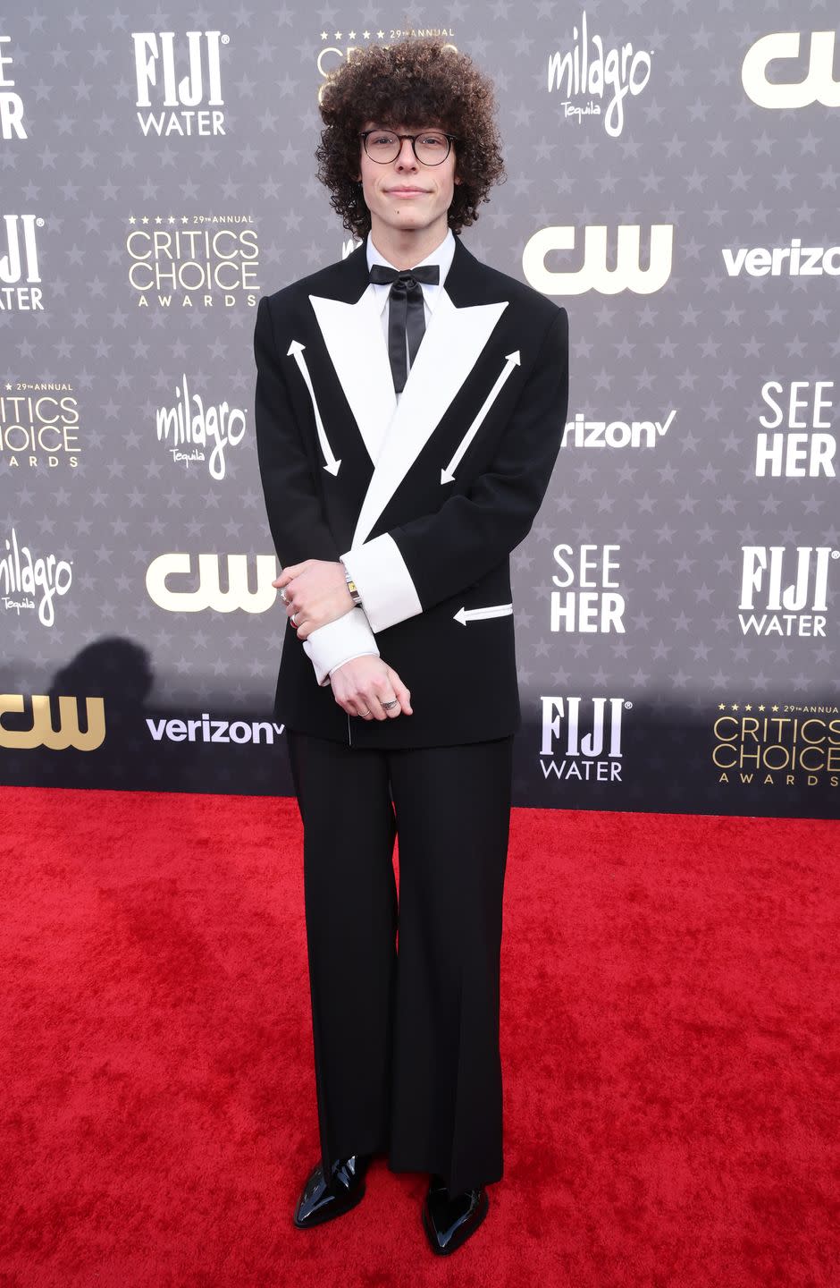 santa monica, california january 14 reece feldman attends the 29th annual critics choice awards at barker hangar on january 14, 2024 in santa monica, california photo by amy sussmanwireimage,