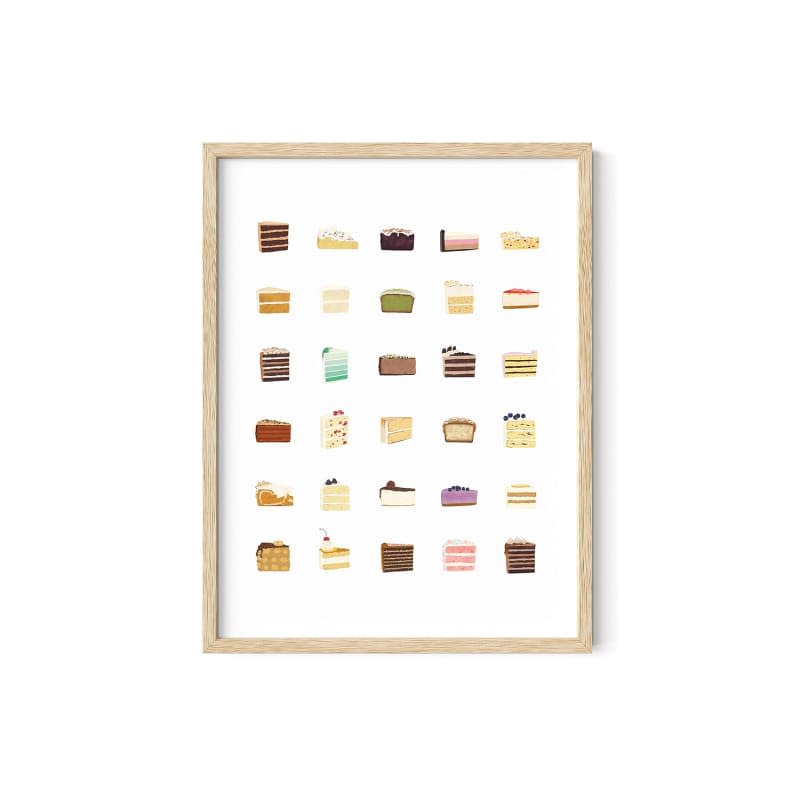 HAUS AND HUES Pieces of Cake Kitchen Wall Art