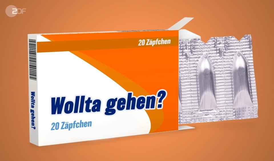 Wollta gehen? Mit diesem Zäpfchen flutscht auch der Rücktritt aus dem Bundestag. (Bild: ZDF)