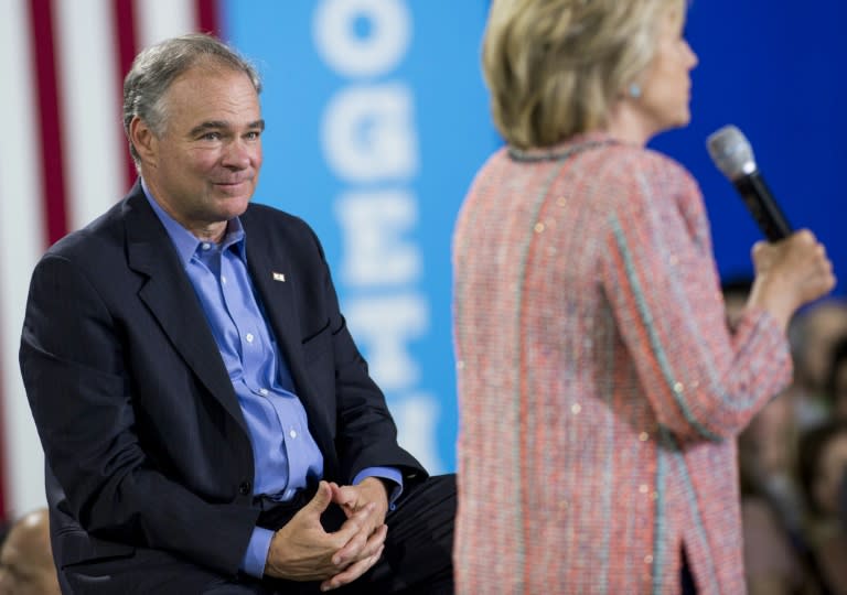 Hillary Clinton introduced Virginia Senator Tim Kaine Saturday as her running mate and vice presidential pick