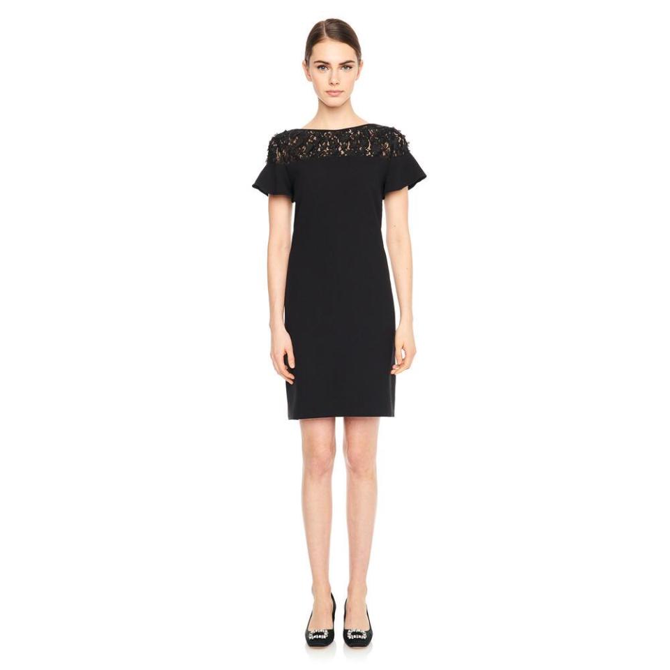 <p><em><a rel="nofollow noopener" href="https://www.karllagerfeldparis.com/product/crepe+shift+dress+with+novelty+lace.do?sortby=ourPicks&from=fn&selectedOption=209603" target="_blank" data-ylk="slk:Black Cocktail Dress With Floral Lace Detail;elm:context_link;itc:0;sec:content-canvas" class="link ">Black Cocktail Dress With Floral Lace Detail</a>, KARL LAGERFELD PARIS, $138</em></p>