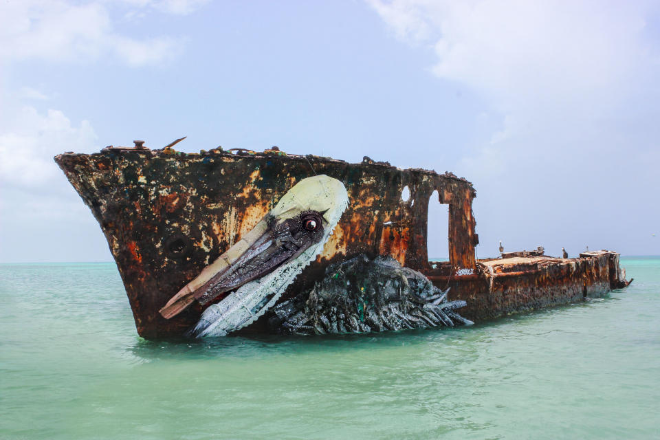 Su proyecto se llama Big Trash Animals y con él trata de llamar la atención sobre la producción incontrolada de desechos en nuestra sociedad y la contaminación que ello provoca en el medio ambiente. (Foto: Bordalo II).