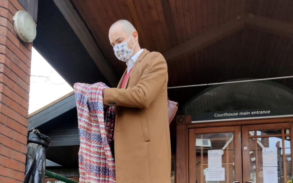 Franck Hiribarne outside Wimbledon Magistrate's Court - SWNS