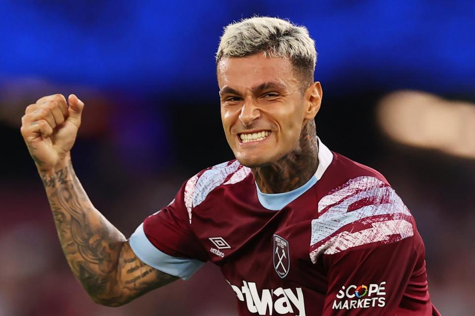 Gianluca Scamacca scored the opener as West Ham beat Viborg  (Getty Images)