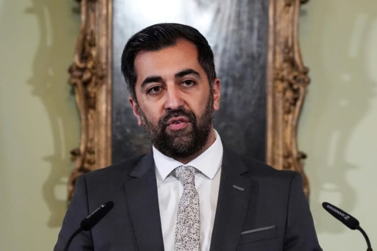 Humza Yousaf announced his resignation in an appearance at Bute House in Edinburgh (Andrew Milligan)