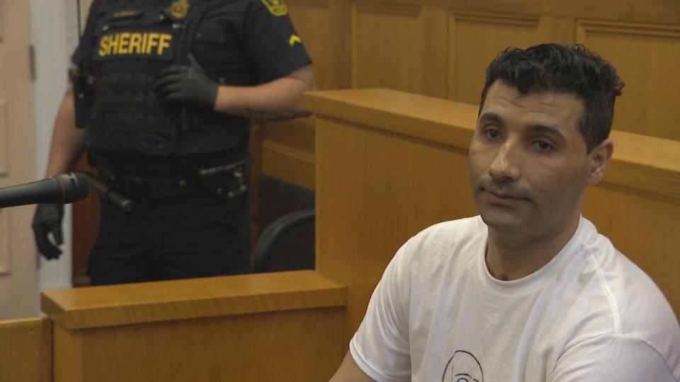 Ibrahim Alahmad, who is accused of kidnapping and murdering a St. John's woman in March, appeared at the Supreme Court of Newfoundland and Labrador on Monday. 