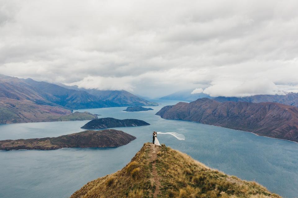 The social media star married photographer Luke Shadbolt at Rippon Hall in Lake Wanaka—a biodynamic vineyard that believes that the energy and love from each wedding goes into the earth and helps the grapes grow.