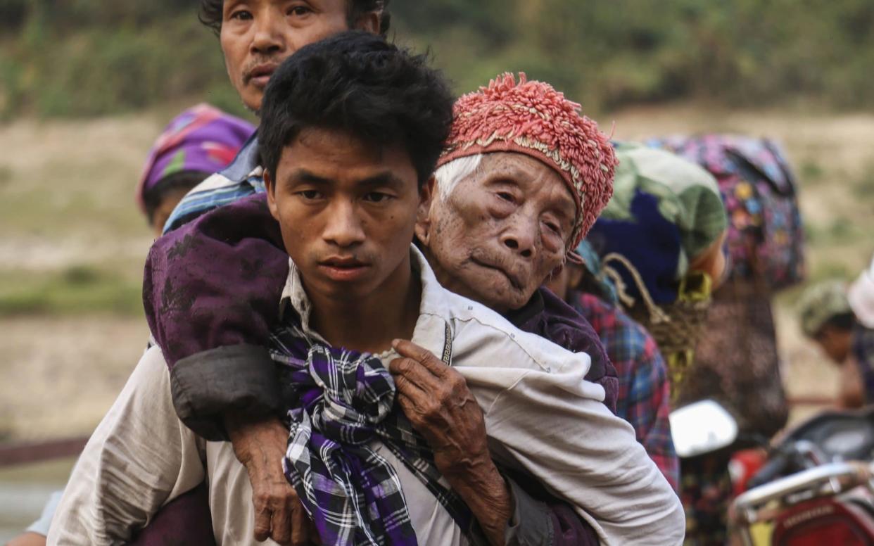 People in Kachin state have been uprooted by violence  - AFP