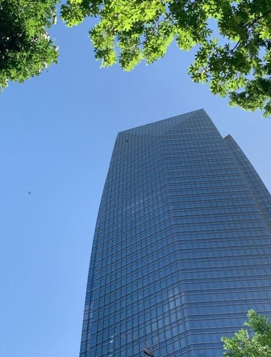 Maison Des Champs, who has scaled skyscrapers across the country in an effort to end abortion, was arrested on June 14, 2022 after climbing the Devon Tower in downtown Oklahoma City.