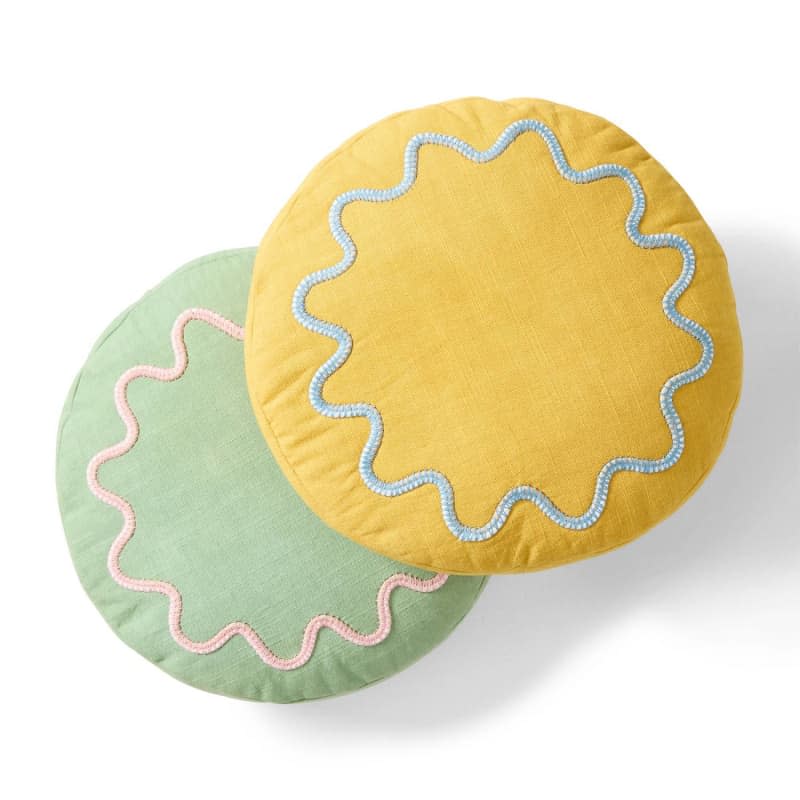 West Elm RHODE Wiggle Round Pillow