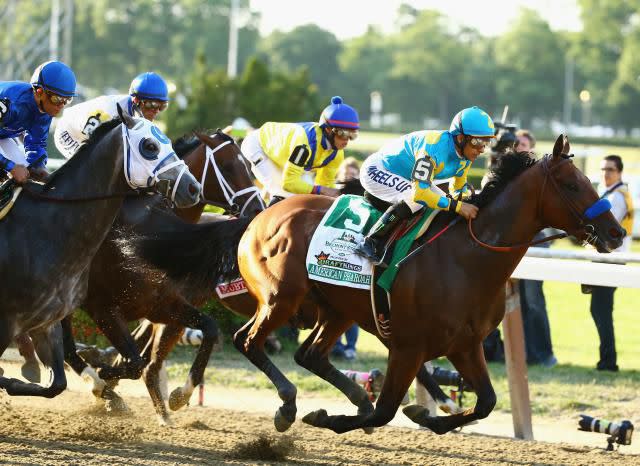 (Photo by Al Bello/Getty Images) Two horses died at Belmont Park at the weekend