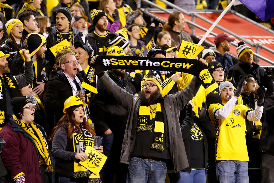 Columbus Crew FC is reportedly staying put in Ohio after nearly a year of uncertainty and a potential move to Austin, Texas, likely under a new ownership group. (Getty Images)