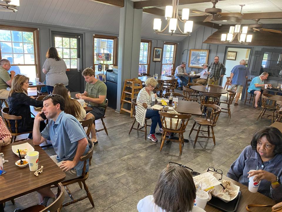 Guests at Bates House of Turkey in Greenville enjoy their meals in the longtime restaurant on May 1.