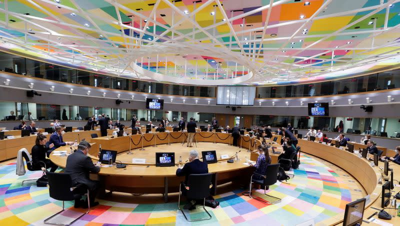 Borrell chairs video conference of EU foreign ministers on Israeli-Palestinian conflict, in Brussels