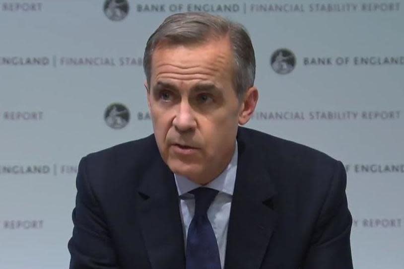 Bank of England governor Mark Carney gave a press conference on Wednesday: Sky News