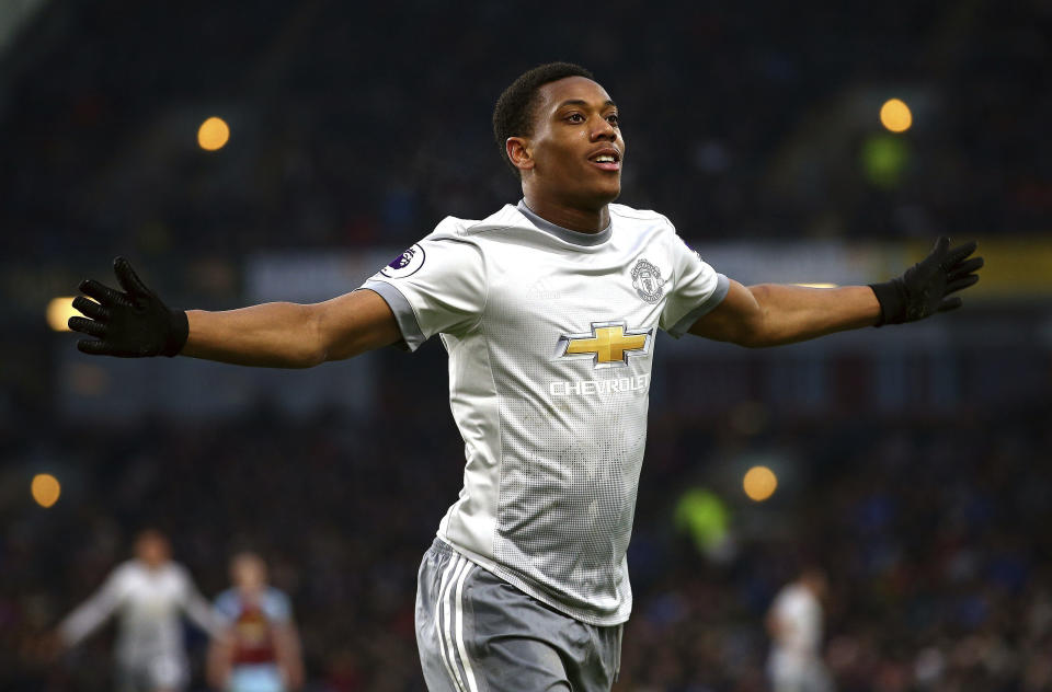 Anthony Martial’s winner at Burnley means he has scored in three consecutive Premier League games for the first time.