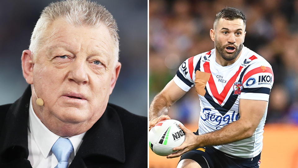 Pictured left to right, Phil Gould and James Tedesco.