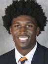 This undated image provided by University of Virginia Athletics shows NCAA college football player Lavel Davis Jr., one of Virginia three football players killed in a shooting, Sunday, Nov. 13, 2022, in Charlottesville, Va., while returning from a class trip to see a play. (University of Virginia Athletics via AP)